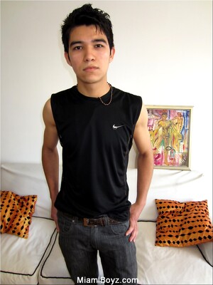 Gustavo strokes his latin uncut cock