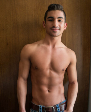 Lukas Valentine prepares for his first bareback scene