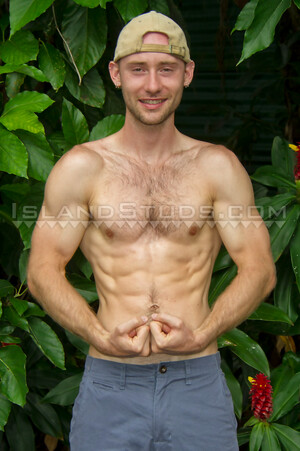 Thick 9" Dick Bowie: Ripped, Donkey Ball Farm Boy Works, Pees x2, Shows Hairy Hole and Bust a Big Load in Hawaii!