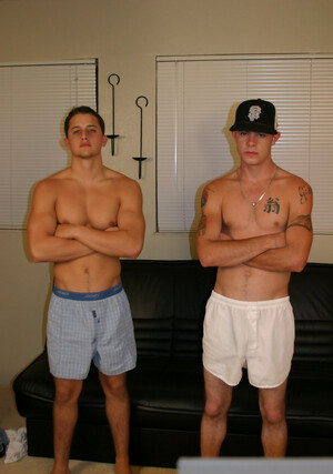 Horny twinks Rey Gold & Kane strip naked and masturbate together on the sofa