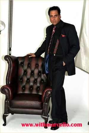 Nothing turns Marcello on more than getting photographed in his sexy suits