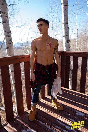 Gay hunks Cody Seiya & Josh enjoy hot doggystyle anal sex outdoors